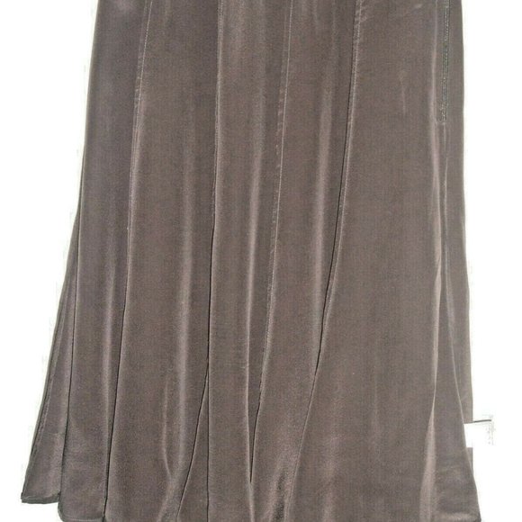 Wrap London Brown, Gray and Green Silk Midi Skirt - Picture 6 of 9